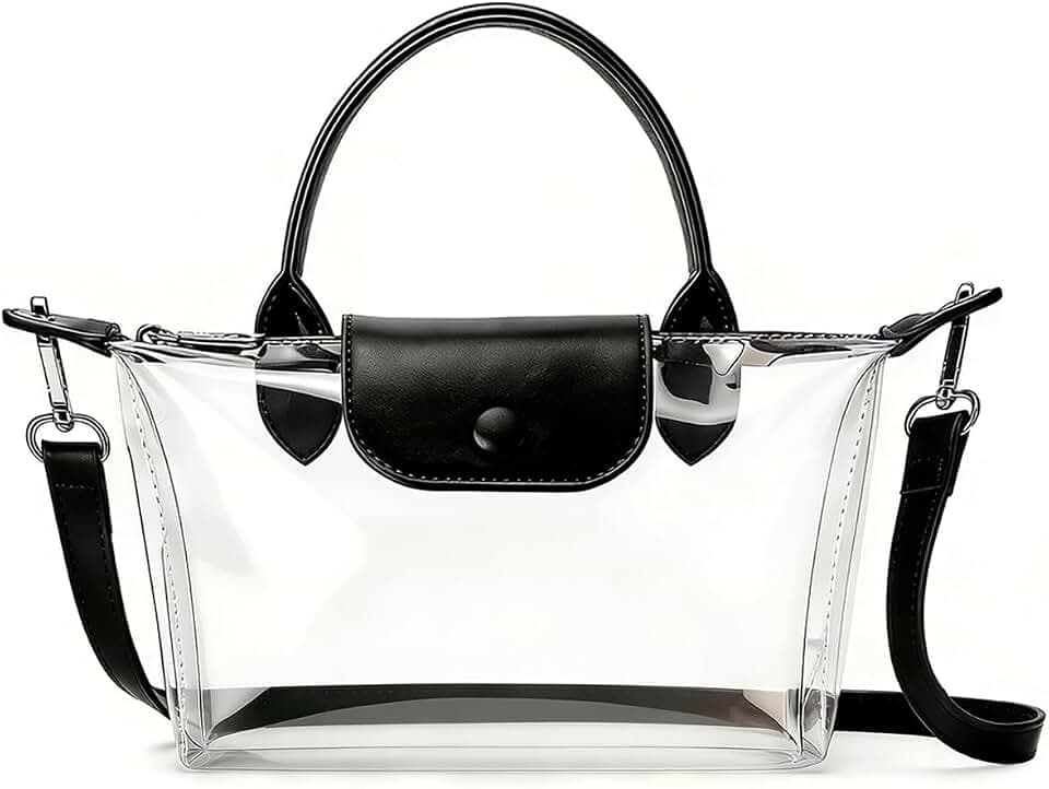 Clear Bag for Stadium Events, Small Crossbody Purse for Concerts, Sports Events World Cup, Durable Waterproof