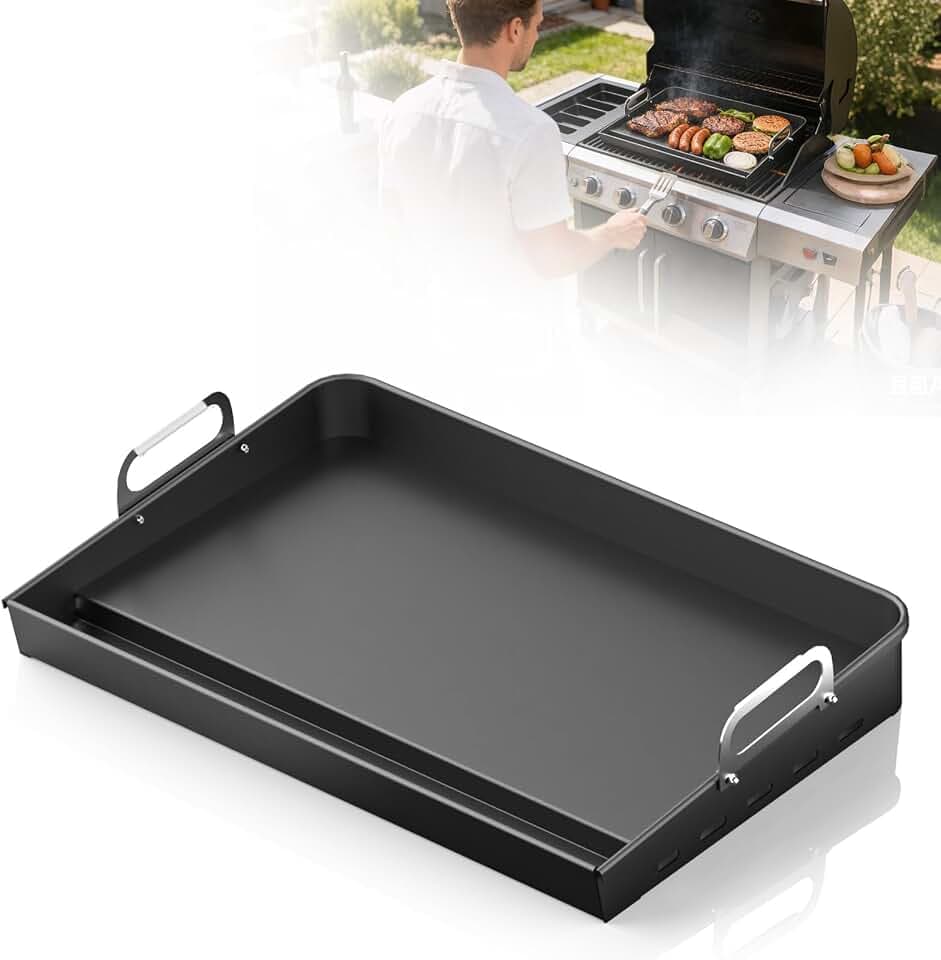 23”x16” Flat Top Griddle for Gas Grill – Airflow-Optimized Size for Even