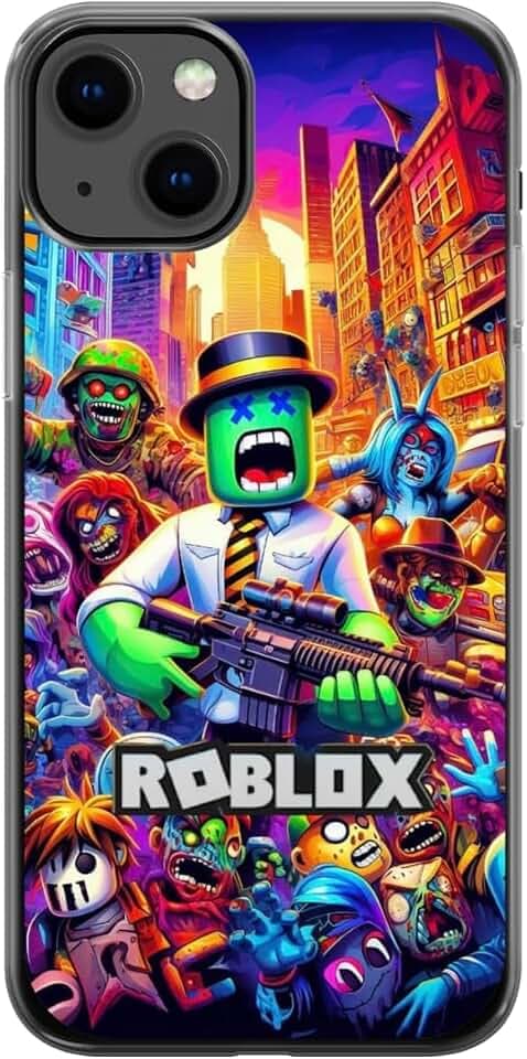 EZB Ro-blox Schutzhülle für iPhone 11 Pro Max mit lustigem Gaming-Thema, flexible, stoßdämpfende Kanten, bunte, einzigartige Pop-Art-Handyhülle, Ro-blox Horror