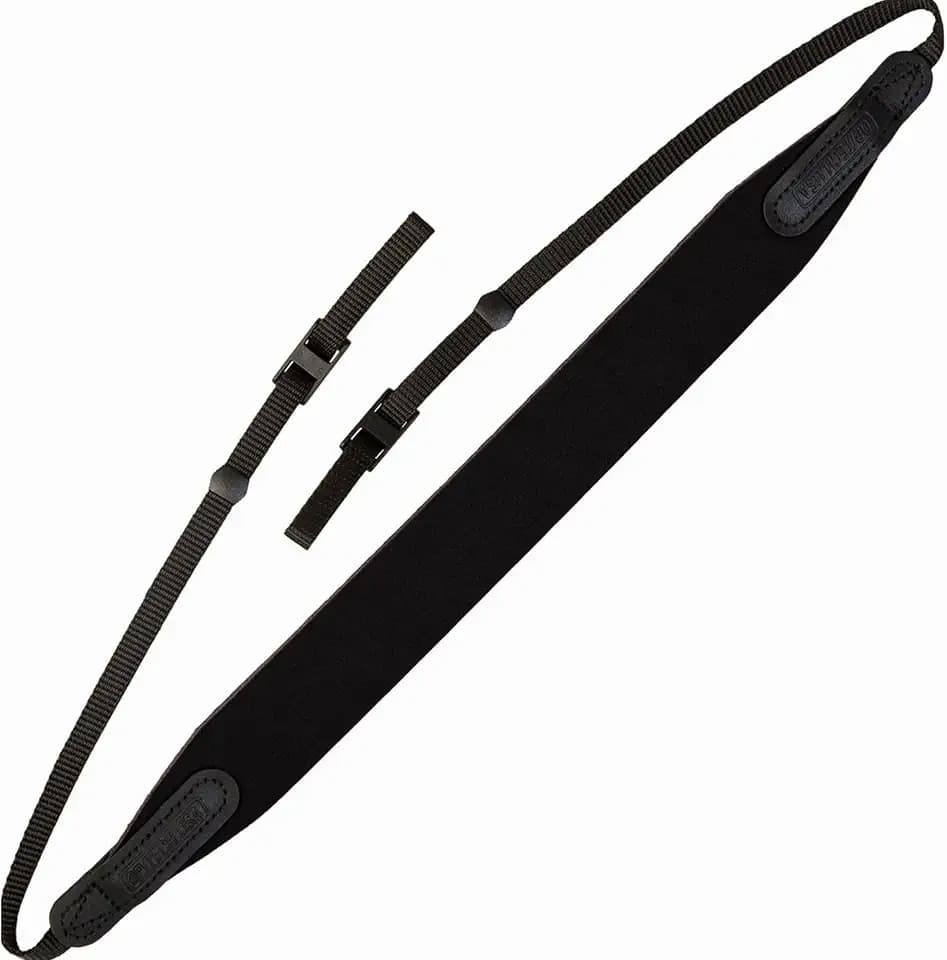 OP/TECH USA E-Z Comfort Neoprene Neck Strap - Lightweight, Padded, Adjustable Strap for DSLR, Mirrorless & Binoculars (Black) - Made in USA