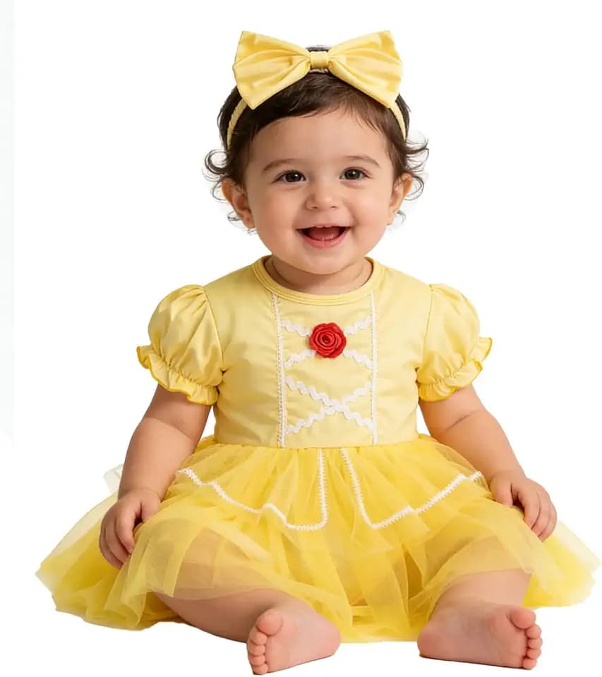 Baby Girls Halloween Princess Costume Dress with Headband