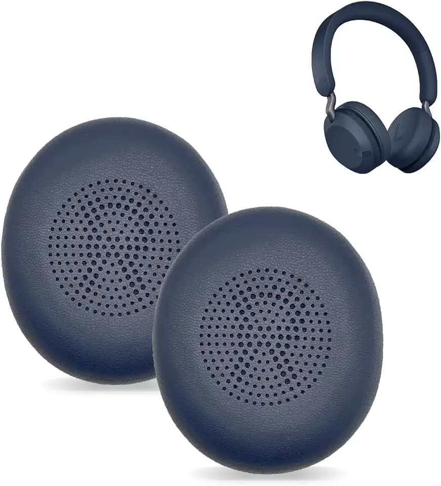 Replacement Ear Pads Compitable with Jabra Evolve2 65 MS/65 UC/USB, Earpads Cushions for Evolve2 40 UC/MS/USB, Headset Ear Covers Also Fit Jabra Elite 45h (Blue)