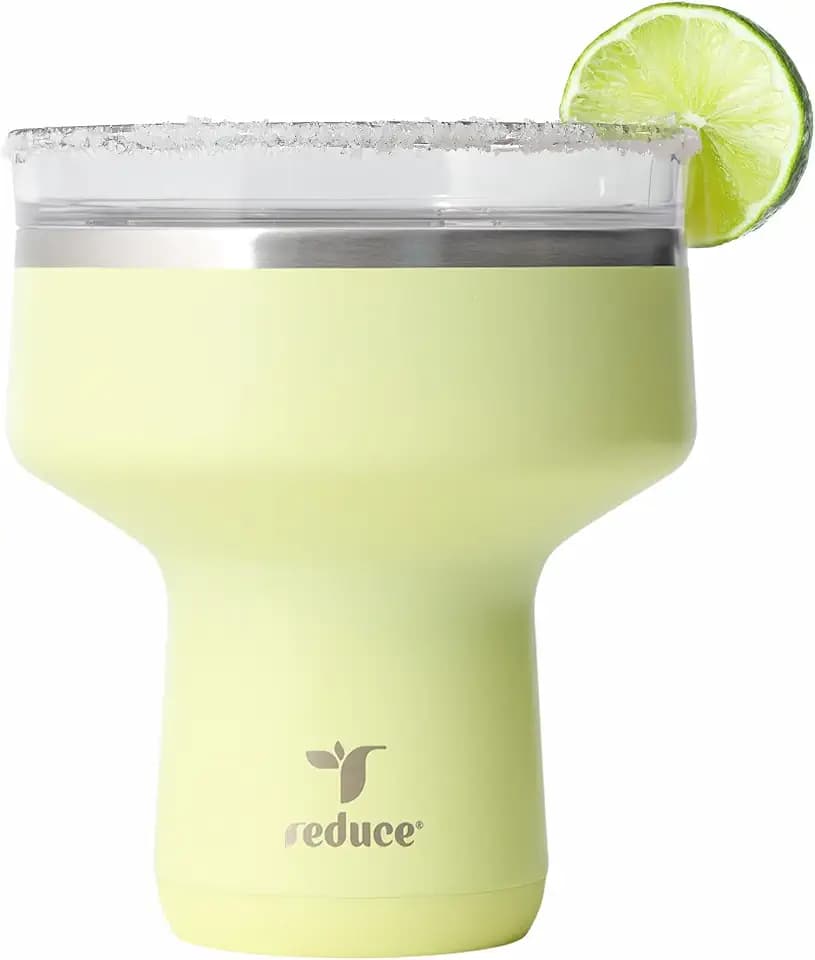REDUCE Saltini 16oz Margarita Tumbler - Insulated Cocktail Glass with Lid