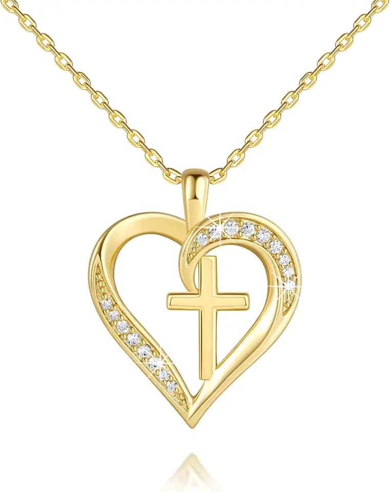 Cross Necklace for Women 14K Gold Cross Necklaces for Women