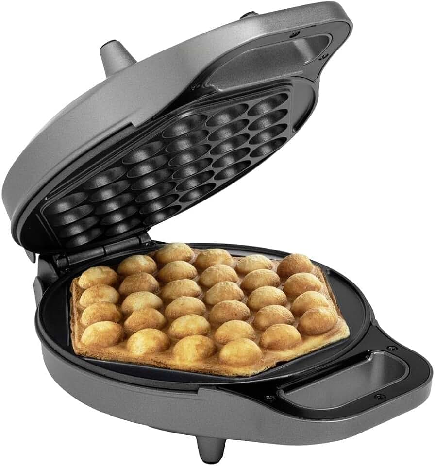 Princess Bubble-Waffeleisen – Sechseckiges Waffeleisen mit Bubble-Struktur, Antihaftplatten, ideal für süße und herzhafte Snacks