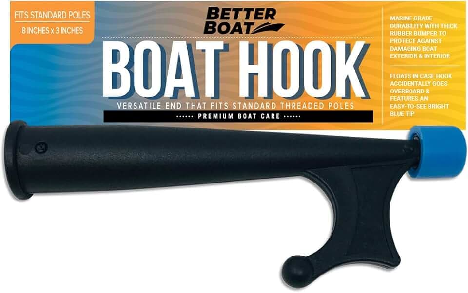 Telescoping Boat Hook Pole, Push Pole with 3/4" Thread Screw End, Docking