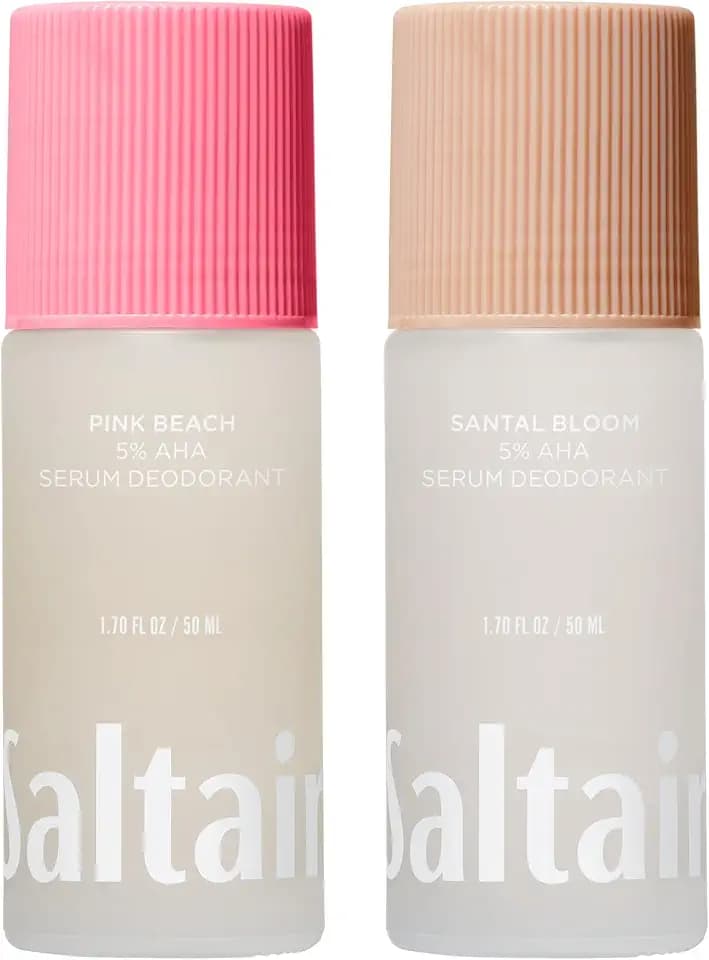 Saltair Serum Deodorant Signature Scents 2 Pack. 5% AHA Formula. Lactic Acid and Mandelic Acid Deodorant. Aluminum Free Odor Control for Women and Men. Travel Essentials, 2x 1.7oz Roll On