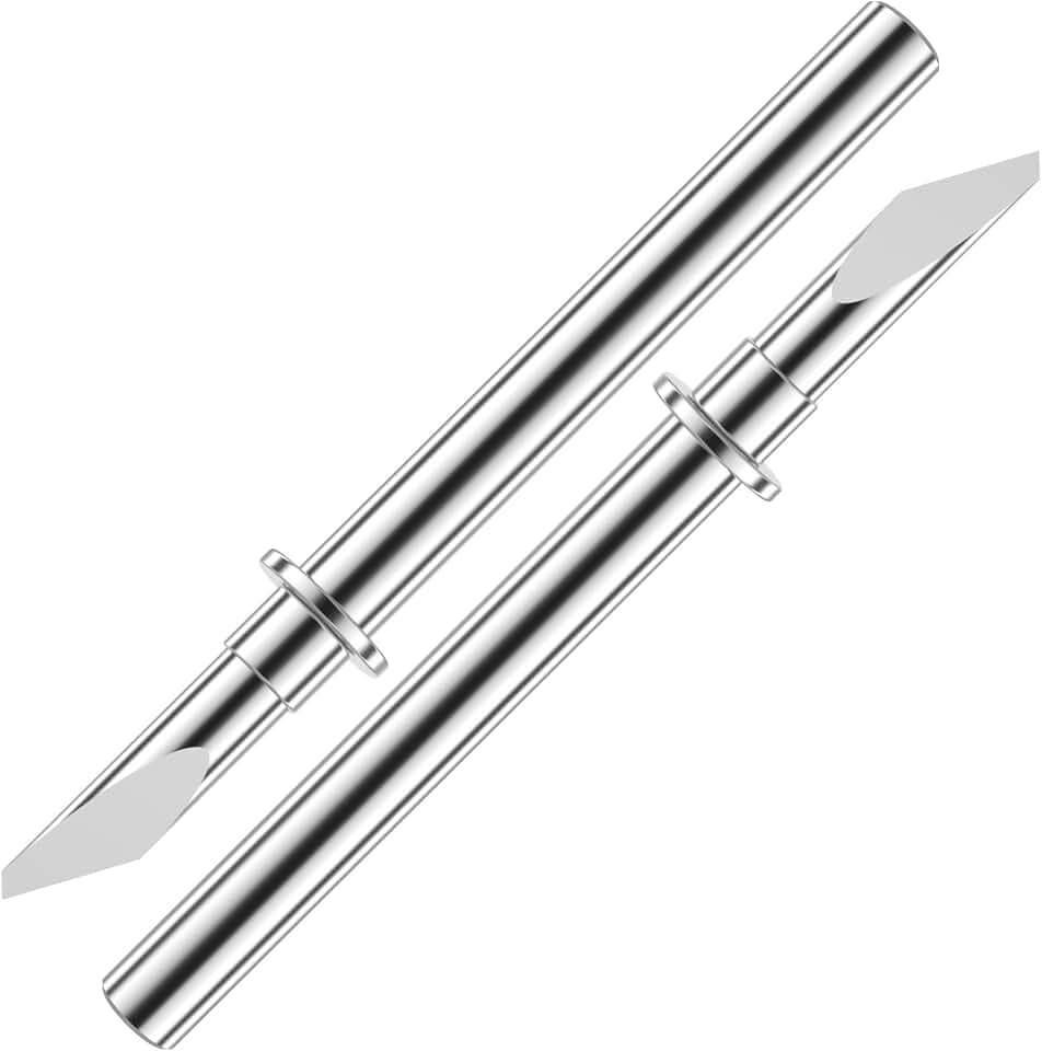 2 Pack Deep Cut Blade CABLDF1 for Brother ScanNCut, ScanNCut2, ScanNCut DX2 and DesignNCut, Using Higher Strength Tungsten Steel Material,Cut Including Foam and Balsa Wood, Silver