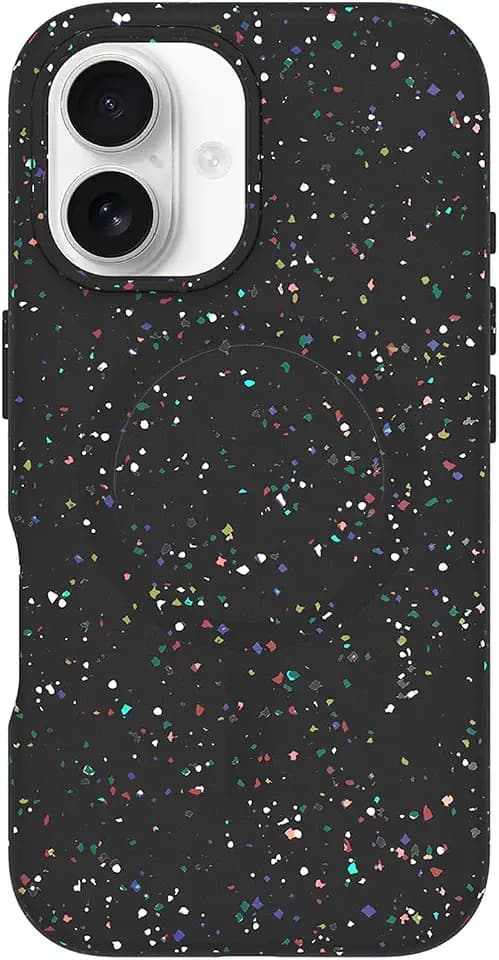 OtterBox Core Series for MagSafe for iPhone 16 - Carnival Night Black, Sleek Rubber Design, Smooth Finish, Camera Bumpers, and Protective Screen Lip