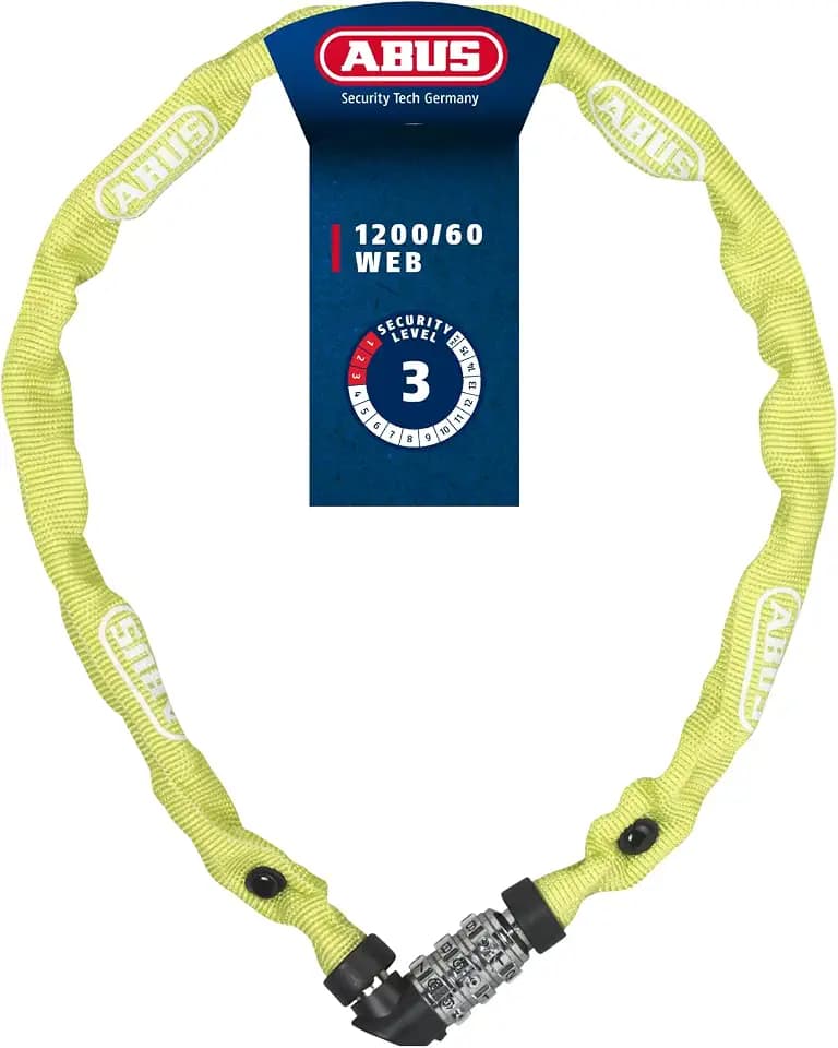 ABUS Kettenschloss 1200 Web, 60 cm, Grün/Lime