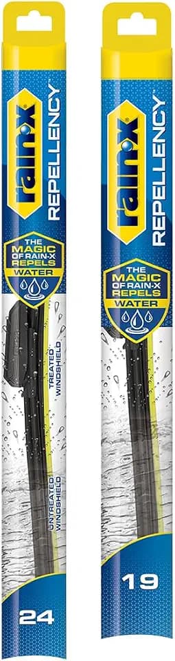 Rain-X 810345 Repellency Water Repellent Wiper Blades, 24" & 19" Windshield Wipers, All Weather Streak-Free for Enhanced Visibility w/Water Repellency Formula [Amazon Exclusive]