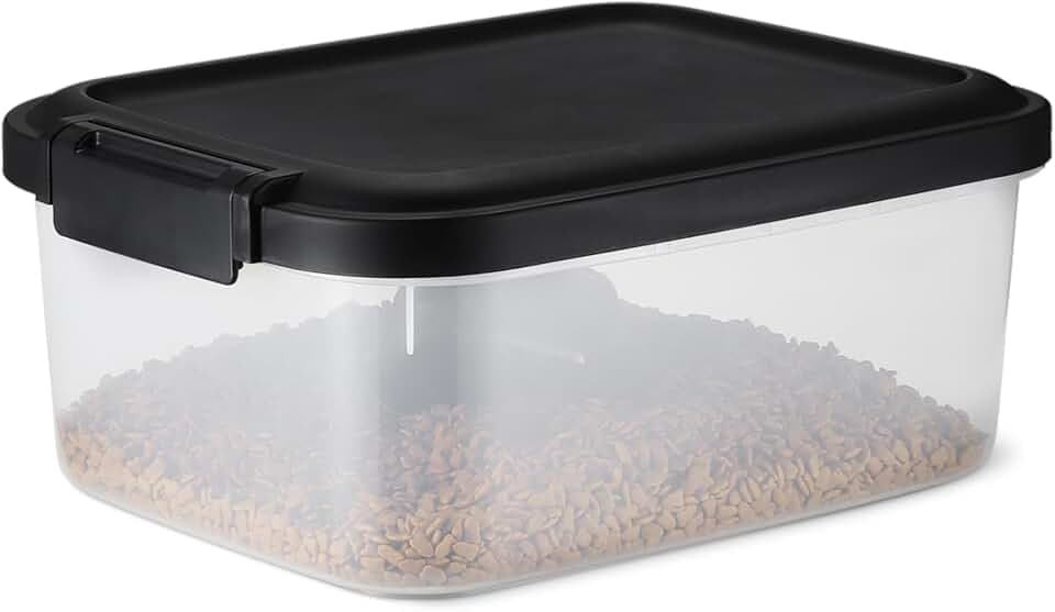 Amazon Basics Pet Food Storage Container, BPA-Free, Detachable Scoop, Secure Seal, 10lbs