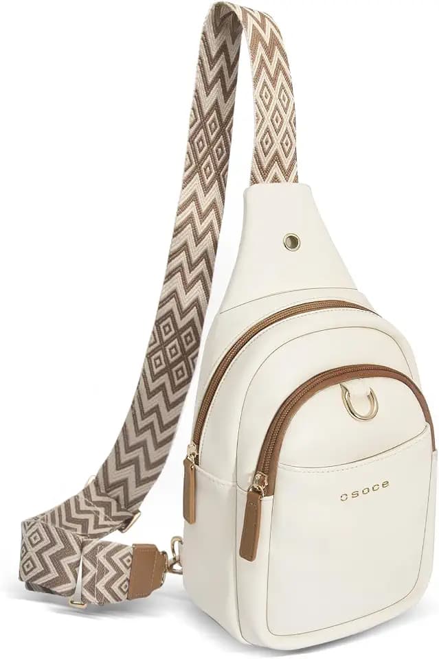OSOCE Crossbody Bag for Women, Sling Bag Anti Theft, PU Leather Chest Purse