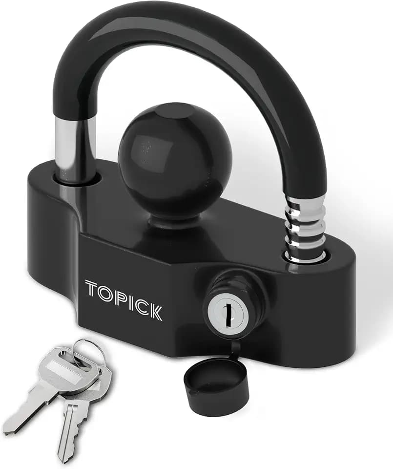 TOPICK Heavy-Duty Trailer Coupler Lock Fit for 1-7/8", 2", 2-5/16" Couplers