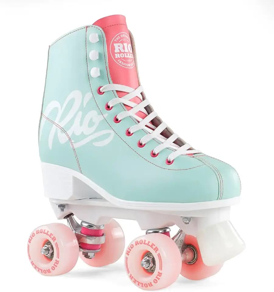 Rio Roller Script Rollschuhe in Teal/Coral