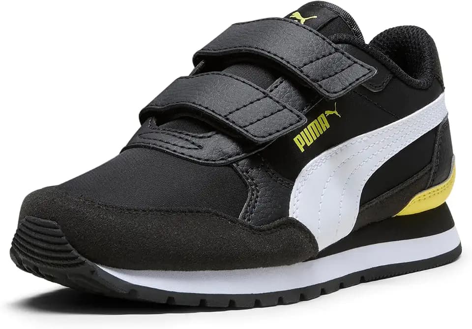 PUMA Unisex-Child ST Runner V4 Nylon Hook and Loop Shoes