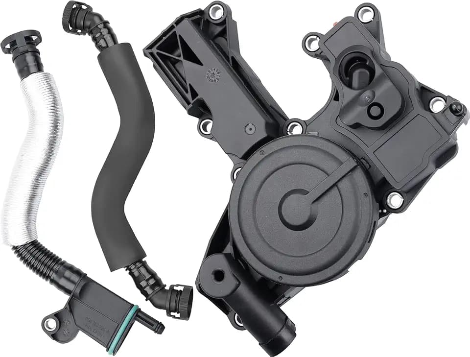 PCV Valve Oil Separator & Breather Hose Kit (3-Piece) Compatible with Audi A4 A5 Q5 TT & VW GTI Jetta Tiguan Passat 2.0T - Replaces 06H103495AH 06H103495AC 06J103221B - Fixes P0171 Rough Idle