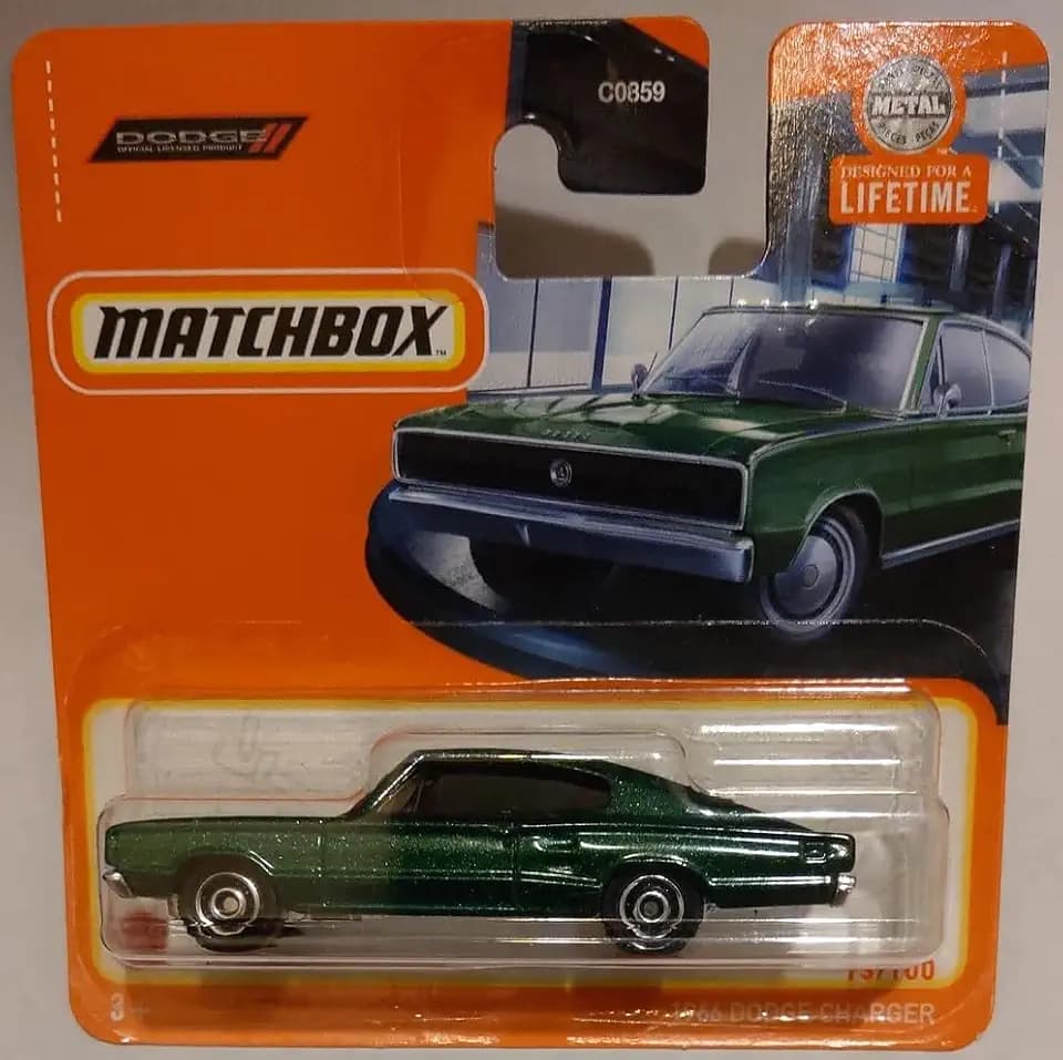Matchbox 2024-1966 Dodge Charger [Metalflake Dark Green] grün 13/100