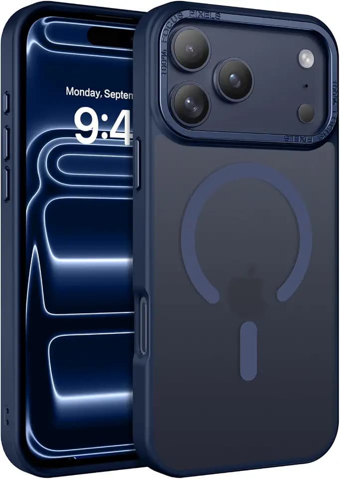 BENTOBEN Magnetic for iPhone 17 Pro Max Case 6.9" 2025, [Compatible with Magsafe] Slim Cute Matte Translucent Shockproof Drop Protective Bumper Women Men Phone Cover for iPhone 17 ProMax, Deep Blue
