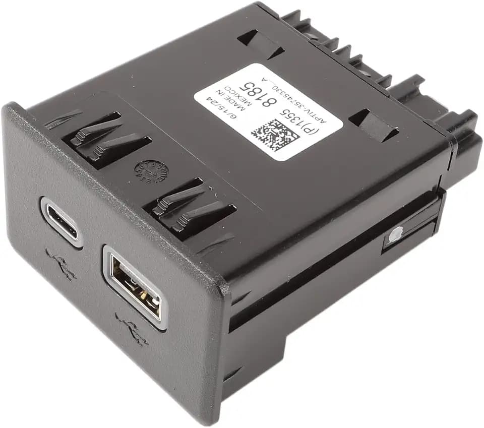 GM Genuine Parts 13558185 Jet Black USB 2 Port Receptacle