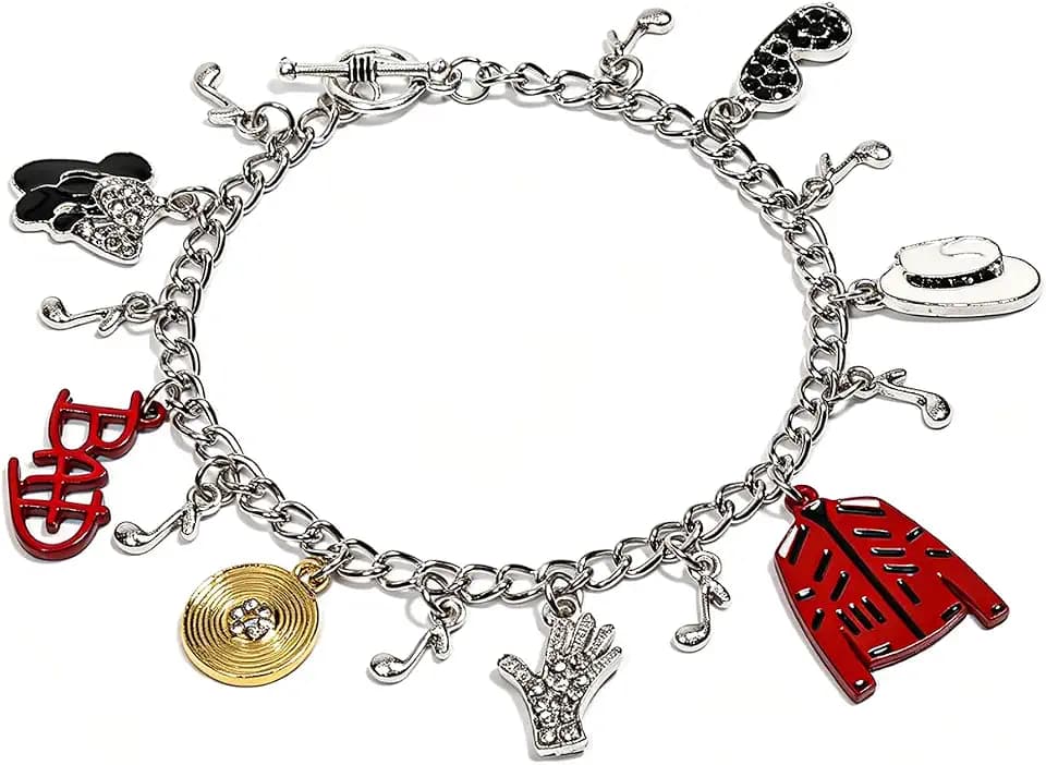AICase for Michael Gifts Inspired Bracelets Rhinestone Tassel Bracelets Shirt Costume Glove Outfit cd Vinyl Poster Sticker jacket Merchandise Memorial Collection Gifts for Fans Birthday