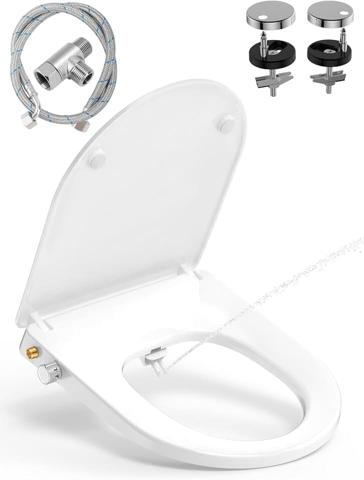 YEAUPE PRO WC-Sitz D-Form mit Bidet, Urea, Nicht Elektrisch, Soft-Close