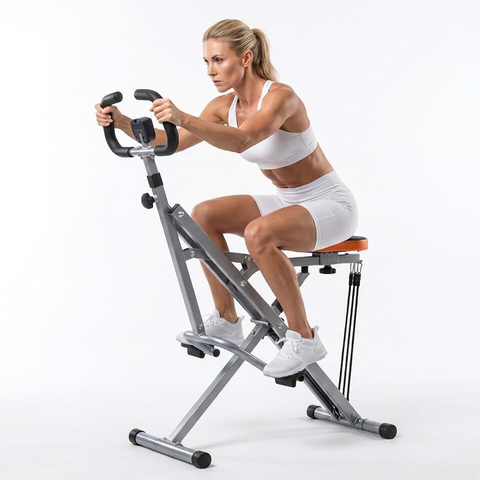 DUMOS Squat Machine, 330 LBS Heavy Duty Full Body Exercise Rower for Women