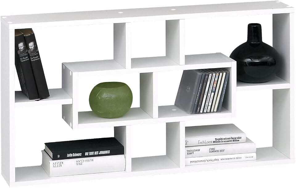 FMD Möbel SB-Design Liberty A6 Regal, Holz veredelt, Weiß