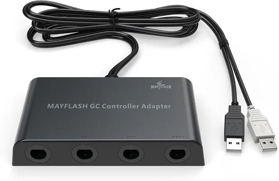 Gamecube Controller Adapter für Nintendo Wii U und PC USB mit 4 Slots