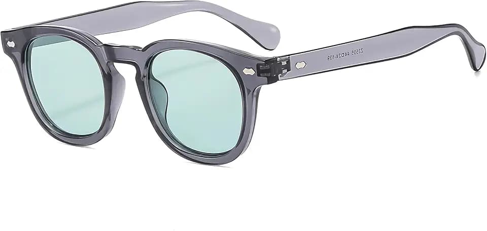 Long Keeper Retro Runde Sonnenbrille Kleine Vintage Sonnenbrille Rund Unisex Retro Klassisch Runde Brille UV400 Schutz für Herren Damen, 44MM