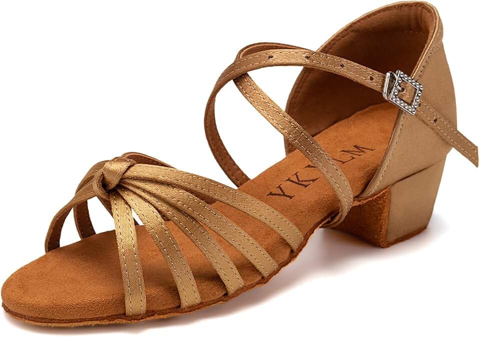 Latein Tanzschuhe für Mädchen Salsa Ballsaal Tango Tanzschuhe Niedrig Absatzhöhe,Modello-IT-TL