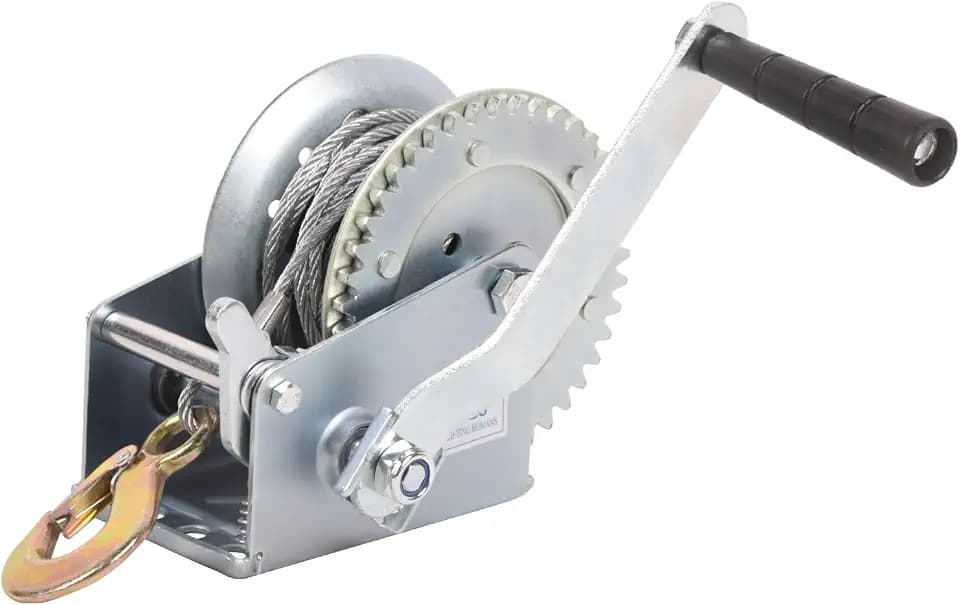 Hand Winch Boat Trailer Winch 800 lbs, Heavy Duty Hand Manual Winch with 26FT, for Boat and Jet Ski Trailer,RV,Truck