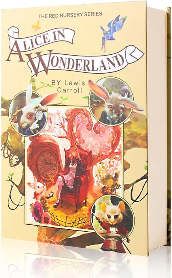 Real Paper Book Safe with 2 Keys,Hidden Metal Lock Box Featuring for Home Documents, and Caja Fuerte para Dinero-Alice