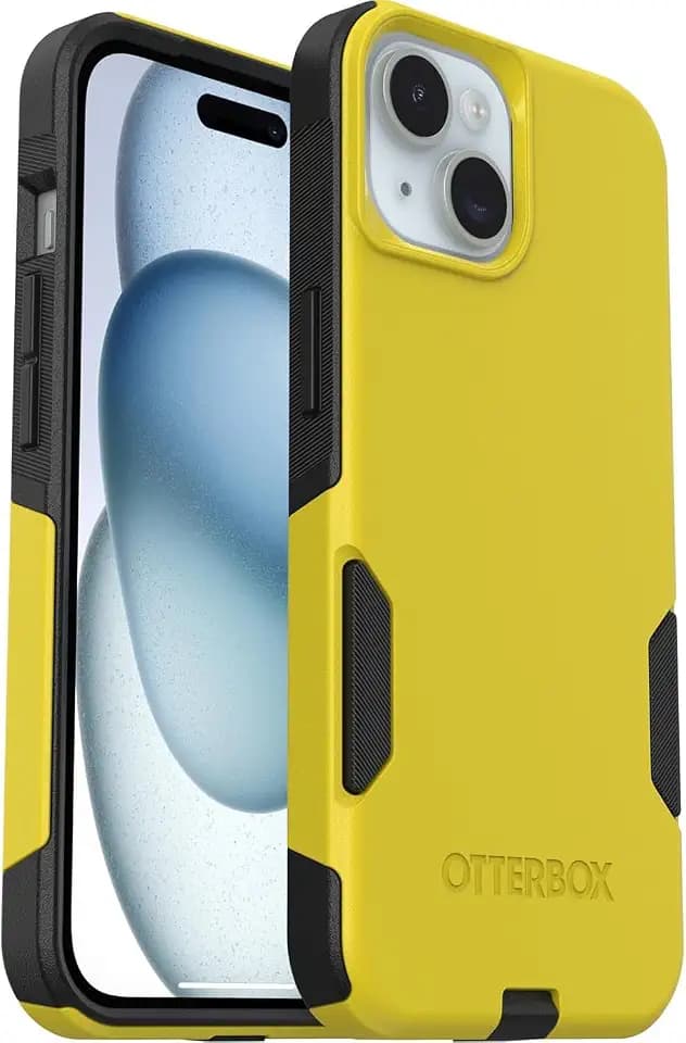 OtterBox iPhone 17e, iPhone 16e, iPhone 15, iPhone 14, & iPhone 13 Commuter Series Case - Yellow/Black, Slim & Tough, Pocket-Friendly, with Port Protection