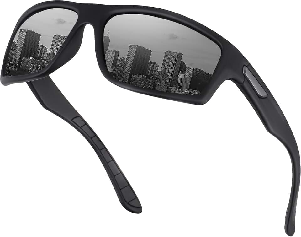 Polarisierte Sonnenbrille für Herren und Damen, UV400 Sportbrille für Autofahren, Angeln und Radfahren