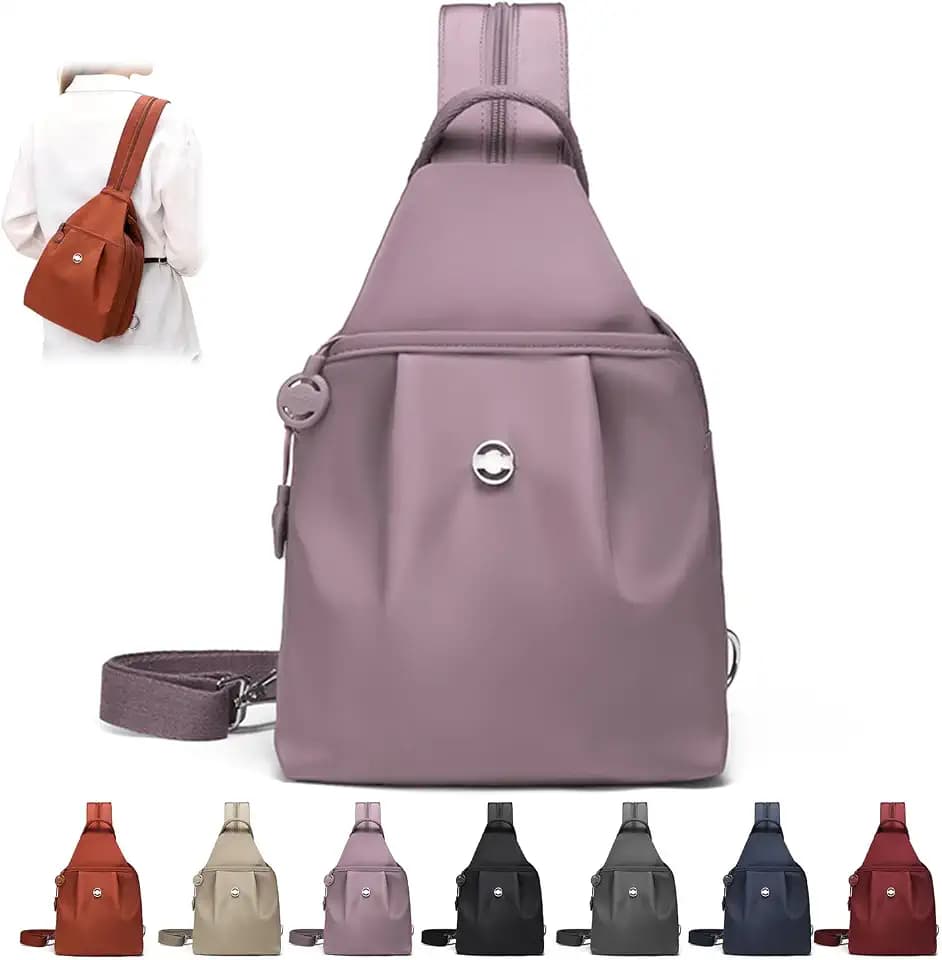 3 in 1 Anti Theft Travel Tote Bag, Convertible Capacity Backpack Purse, Lightweight Sling Bag for Women's Commute & Outdoor (Purple)