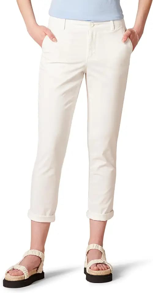 Amazon Essentials Women's Mid-Rise Slim-Fit Stretch Cropped Capri Pants (Available in Plus Size)