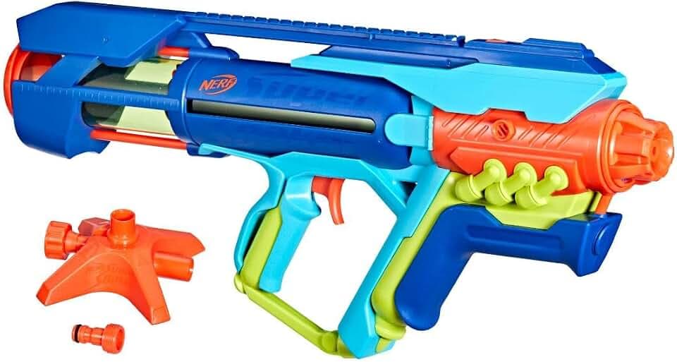 Nerf Super Soaker Power Drench XL Wasserblaster mit innovativer Druck-Ladestation (inkludiert) mit Zwei starken, impulsiven Spritzmodi, Wasserspielzeug für Kinder ab 8 Jahren