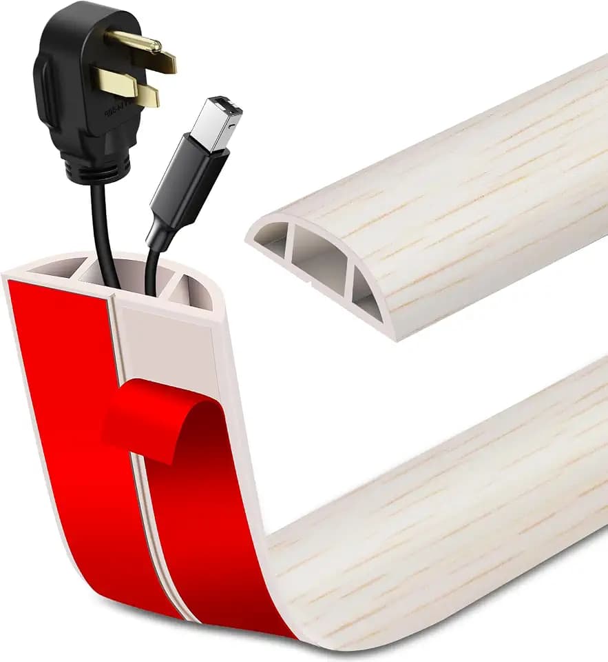 LSGCQ Floor Cord Cover Self Adhesive Cord Hider Floor Cable Management