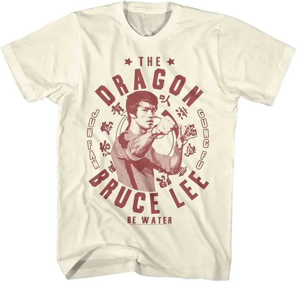 American Classics Bruce Lee The Dragon Kung Fu Graphic T Shirt Natural