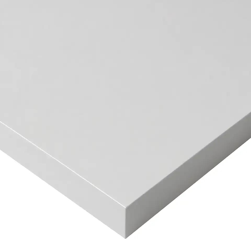 POKAR Tischplatte 140x70 cm | Schreibtischplatte 25 mm Stärke | Ideal für höhenverstellbare Schreibtische und Esstisch | Robuste und Langlebige | Made in Europe | Lichtgrau