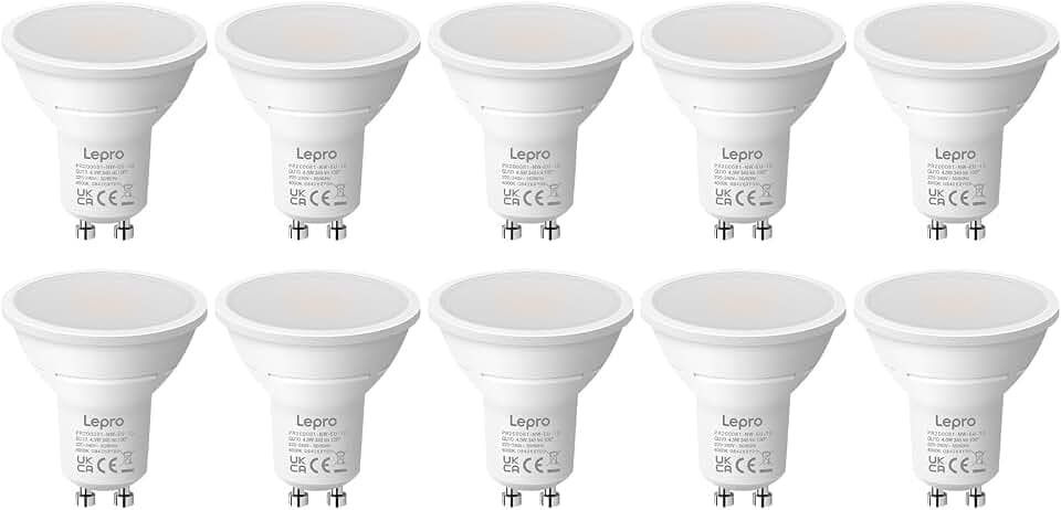 Lepro GU10 LED Neutralweiss Lampen, 4.5W 345lm Nicht Dimmbar, 10 Stück