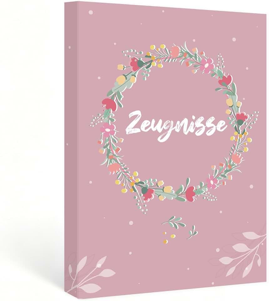 A4 30 Sichthüllen Zeugnismappe - Premium Zeugnismappe Mädchen & Jungen als Urkundenmappe und Zeugnis-mappe personalisiert Accessoires, Geeignet für Schulbedarf und Geschenke zur Einschulung Look