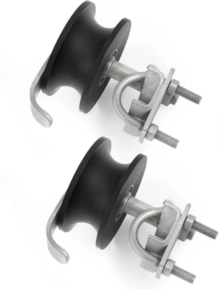 2 Pack Mini Nylon Track Wheel Rollers for Chain Link Gates