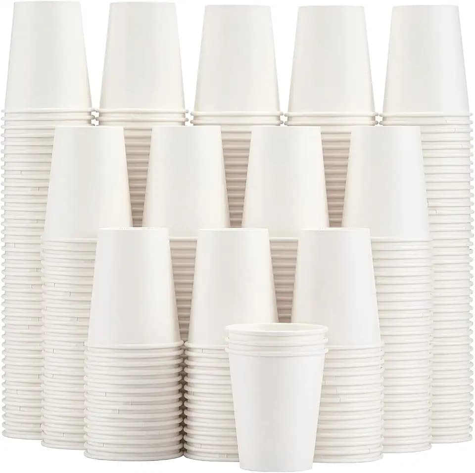 Lamosi 300 Pack Paper Cups 8 oz, Disposable Coffee Cups, Paper Coffee Cups
