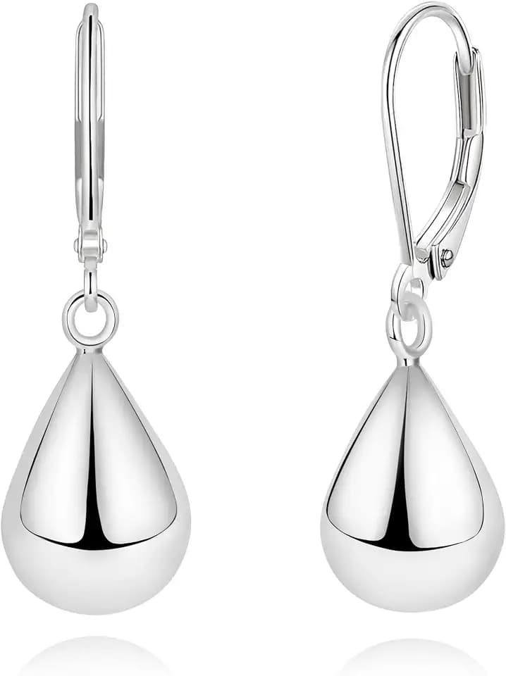 14K Gold Earring Cross Waterdrop Butterfly Heart Knot Earrings for Women Gold Silver Cross Leverback Drop Gold Silver Teardrop Hoop Dangle Earring White Gold Dangle Drop Earring