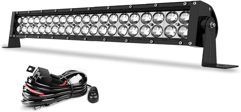 AUTOSAVER88 24" 200W Straight LED Light Bar Spot Flood Combo