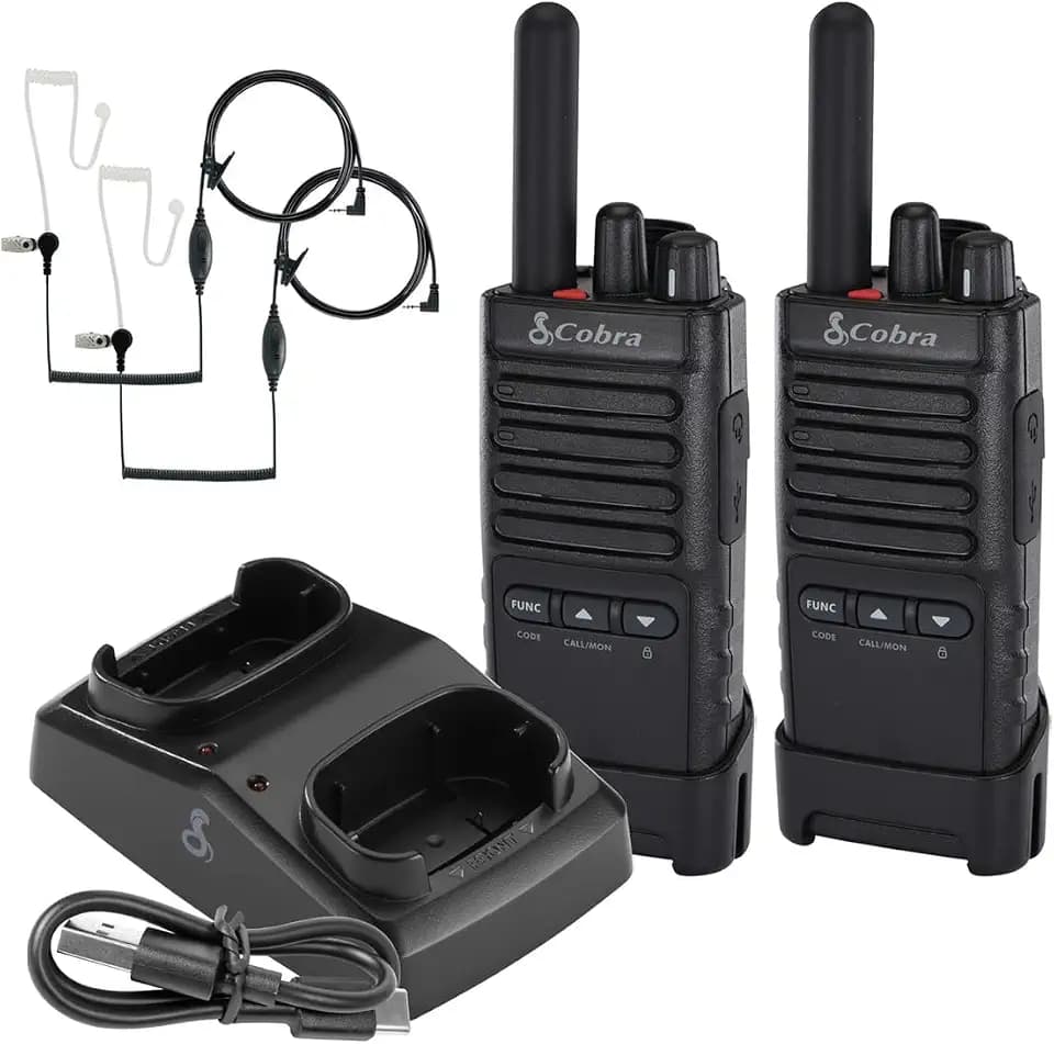 Cobra PX652 Professional Walkie Talkies, Rechargeable, 22 Channels