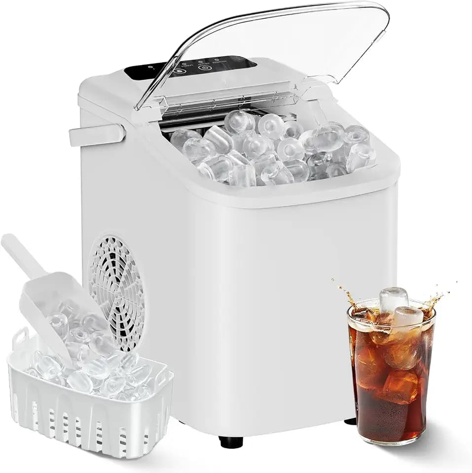 OLIXIS Countertop Ice Maker with Self-Cleaning, Portable Ice Maker Machine