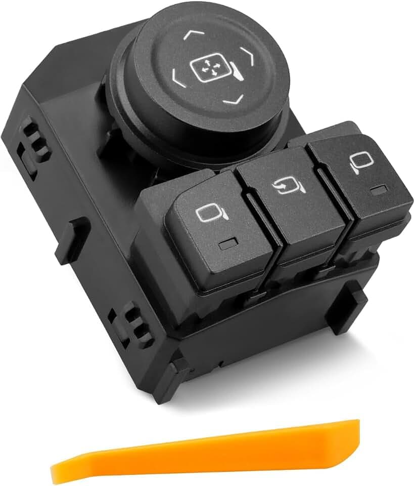 Door Power Folding Mirror Switch 84643953 Fit for Chevrolet Silverado Suburban Tahoe, Fit for GMC Sierra 1500 2500 HD 3500 HD, Replacement 23154702 22754407